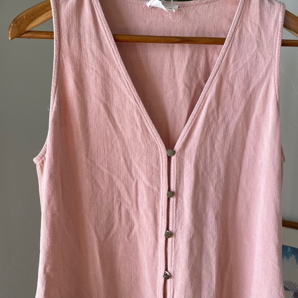 Blush Pink Button Down Dress - Picture 7 of 9